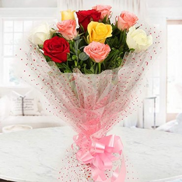 Fresh flowers Bouquet of 10 Mix Roses